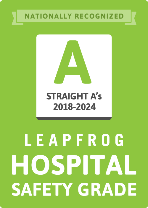Leapfrog Hospital Safety Grade Straight A's 2018 a 2024