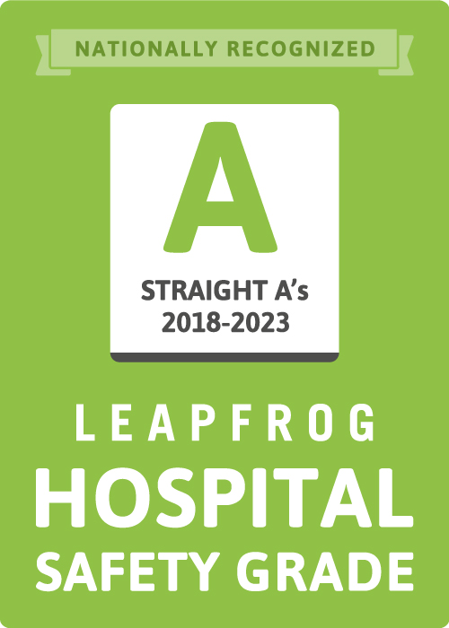 Logotipo del grado de seguridad del paciente de Leapfrog Group
